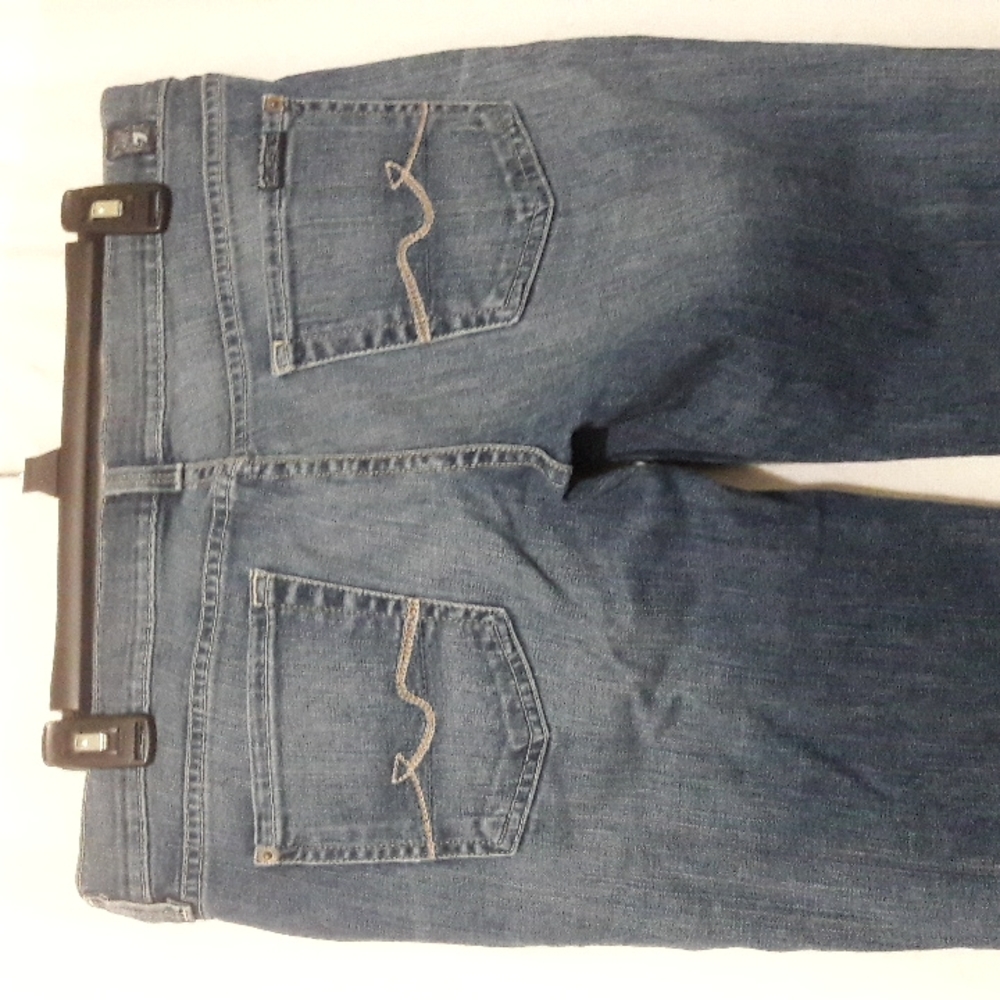 7 For All Mankind Women Denim Jeans Size 30 Straight Leg Dark Wash